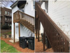 Washed and Stained Stairs