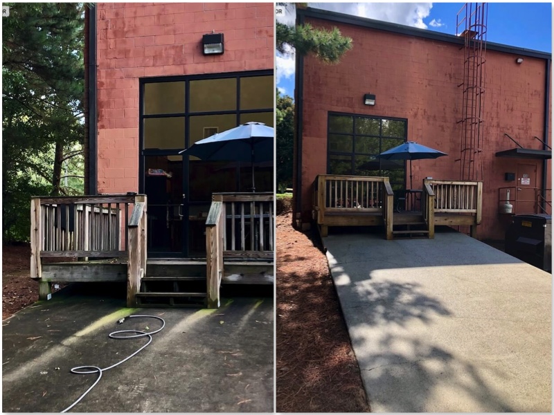 Patio Wash Before and After Image