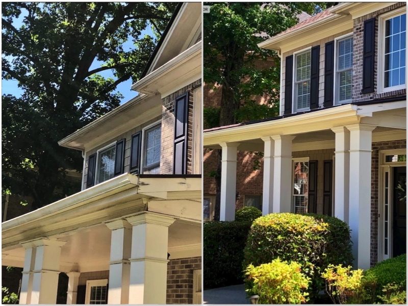Pressure Washing in Alpharetta Before and After House photo