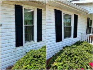 Pressure Washing in Ball Ground Ga - before and after siding photo